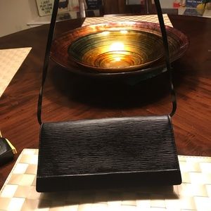 Louis Vuitton black Epi clutch Handbag